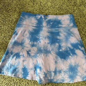 PINK Victoria's Secret Tie-Dye Mini Skirt in Blue and Pink